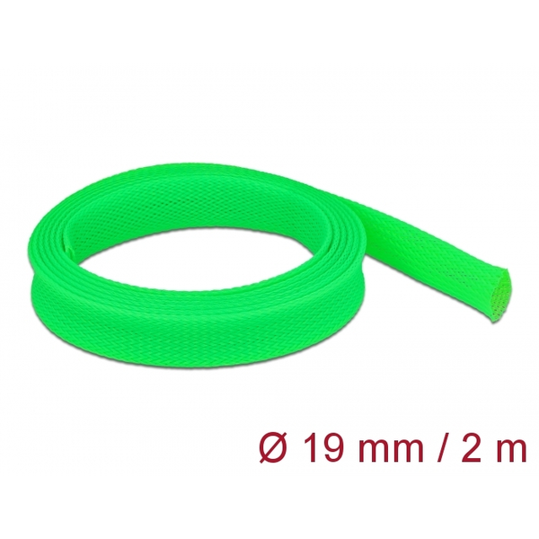 Pletená rozťahovacia páska 2 m x 19 mm zelená Delock 20744
