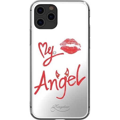 Kingxbar Angel Tükör Tok Díszített Eredeti Swarovski Kristályokkalkalkal iPhone 11 Pro Max Átlátszó Telefontok