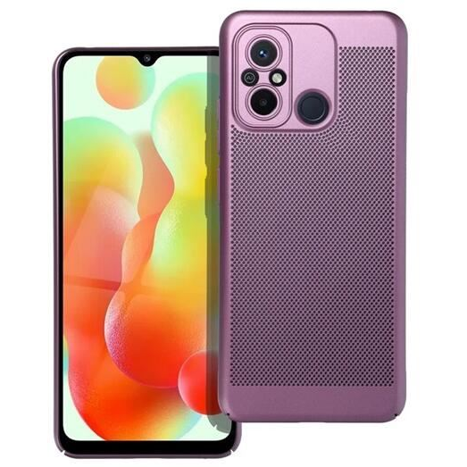 Gigapack Xiaomi Redmi 12C légáteresztő, lyukacsos műanyag tok lila (GP-142584) (GP-142584)