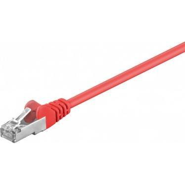  RB-LAN CAT 5e Kabel łączący, F/UTP, Czerwony - Długość kabla 0.5 m