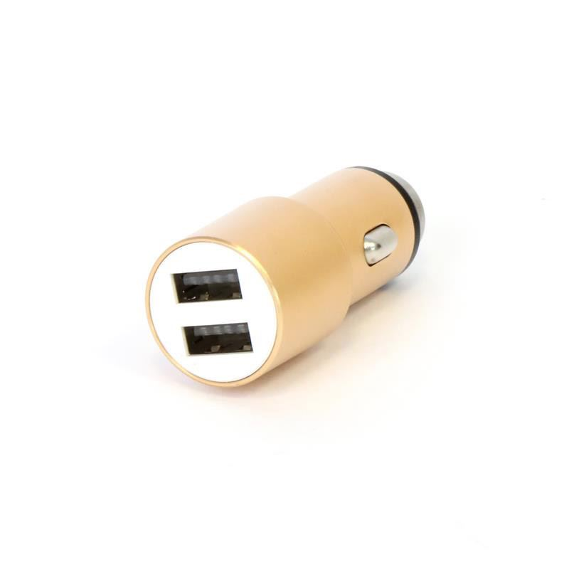 OMEGA 2xUSB-A autós töltő aranyszínű (OUCC2MG) (OUCC2MG)