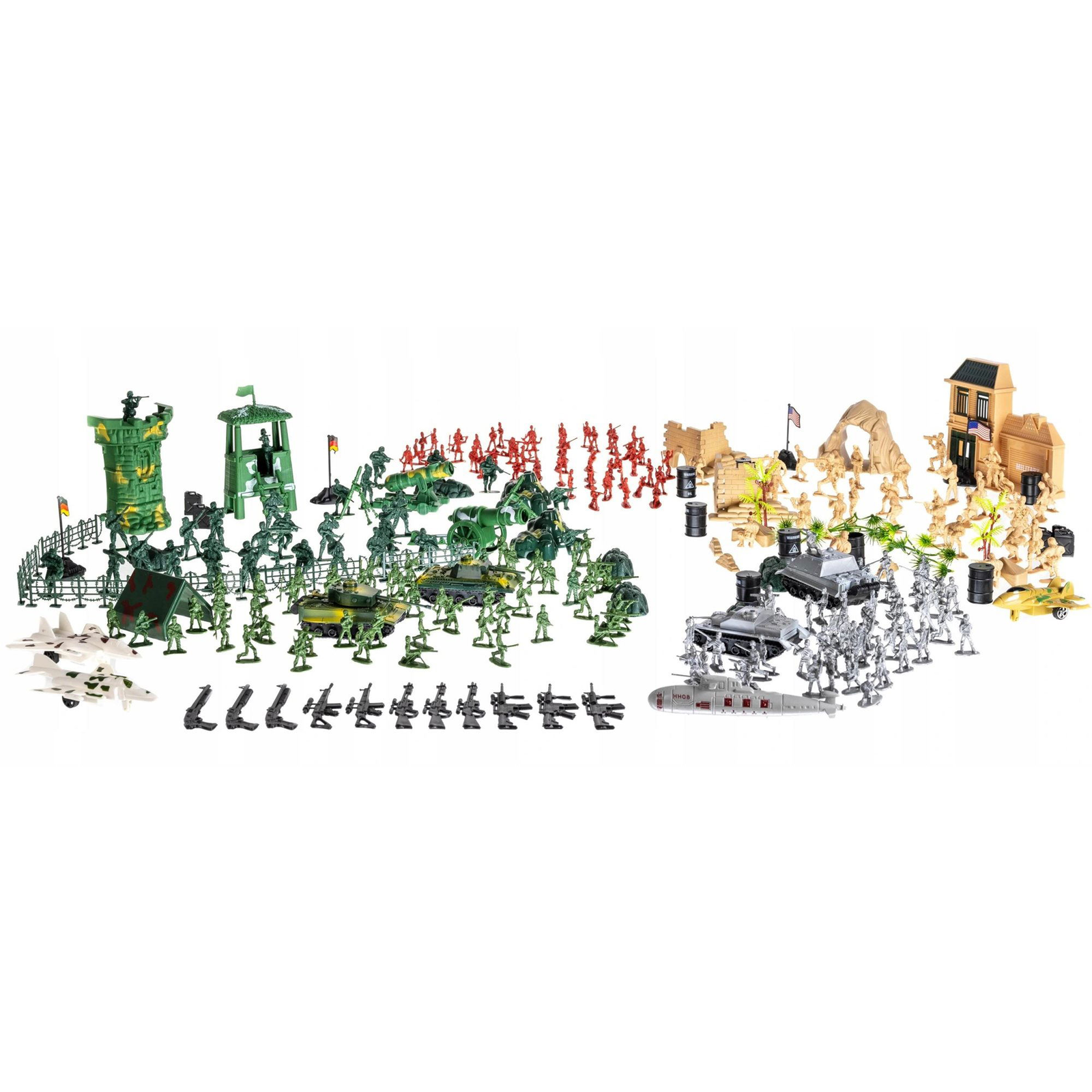 Kruzzel 23432 Set of plastic soldiers with accessories 300 pieces (00023432)