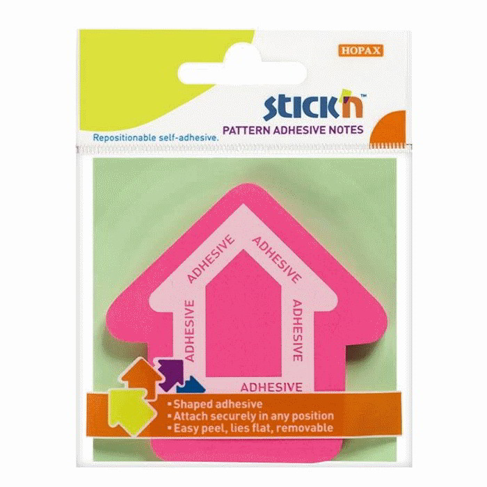 Stick'n Öntapadó jegyzettömb 70x70 mm - Magenta nyíl (50 lap/tömb) (21542)