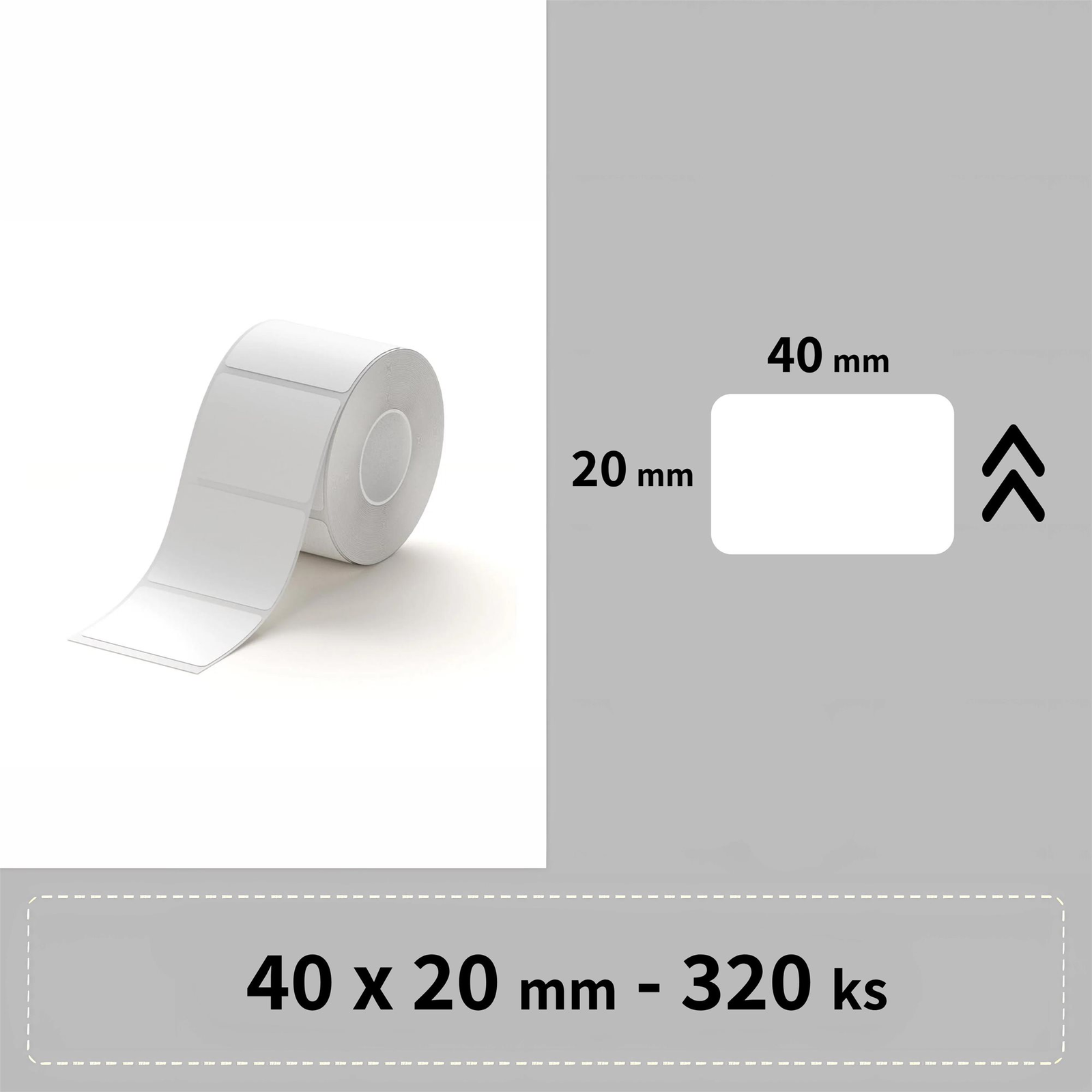 Niimbot R 40x20mm 320 db, fehér - B21, B21S, B3, B1S kompatibilis (A2A88658401)