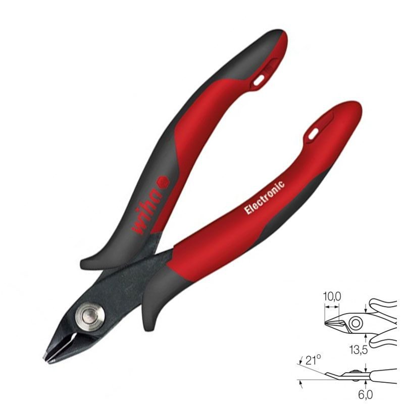 WIHA 26818 Műszerész oldalcsípő fogó 21° 138mm (26818)