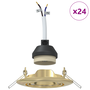 Beépített Spotlámpák 24 db Kerek GU10 Arany Ø90 mm Acél
