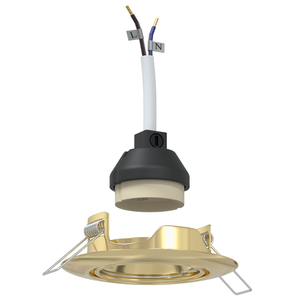 Beépített Spotlámpák 24 db Kerek GU10 Arany Ø90 mm Acél