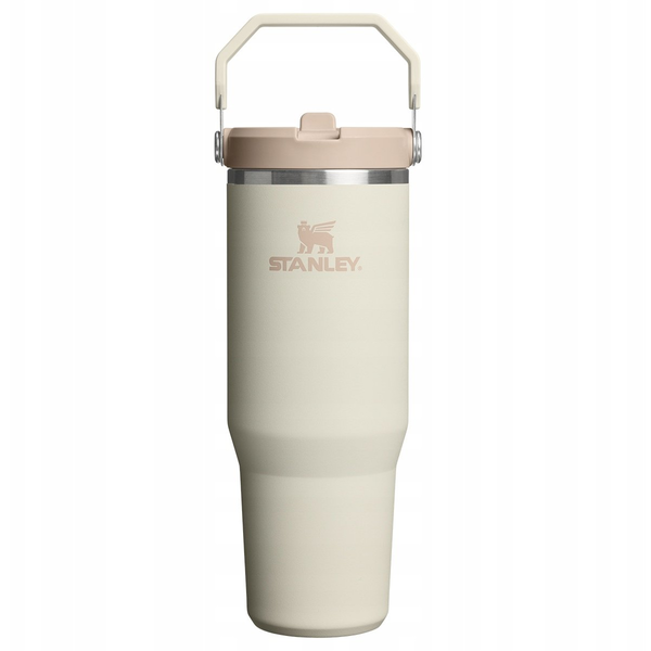 Termohrnek s náustkem IceFlow Flip Straw 0.89L Cream Stanley