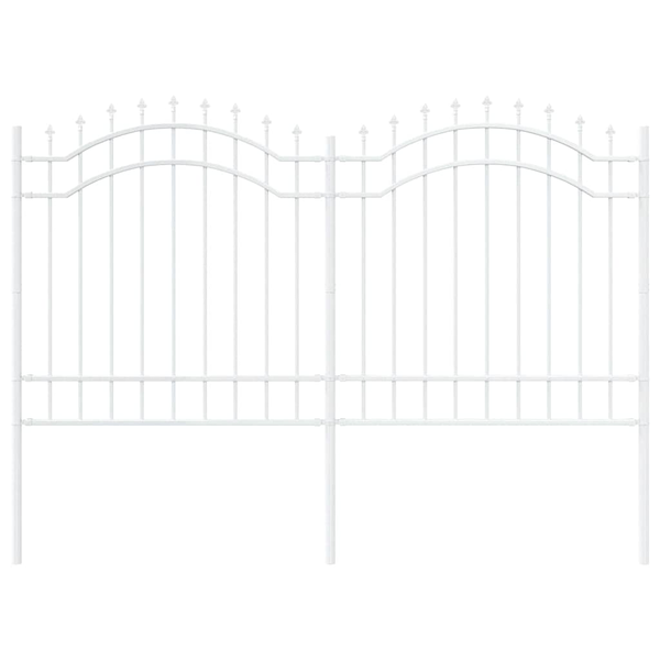 Kerti Kerítés Fehér 165 cm Porszórt Acél
