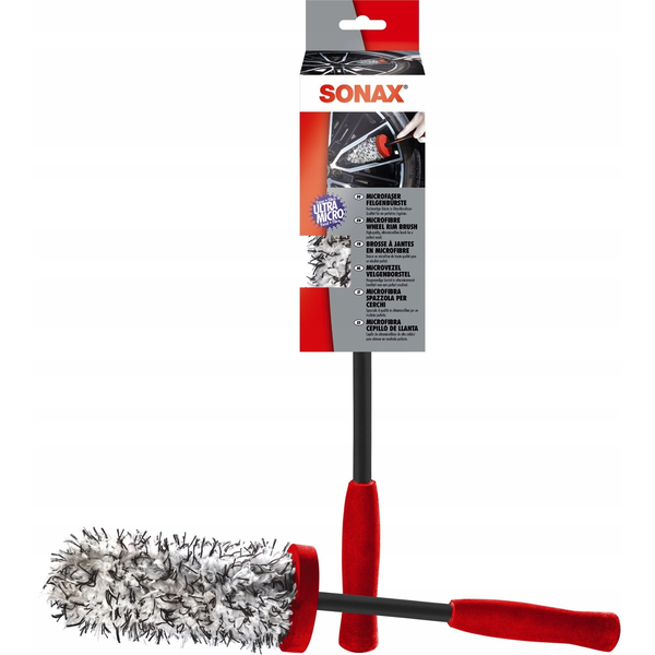 SONAX Microfaser Felgenbürste rot, schwarz