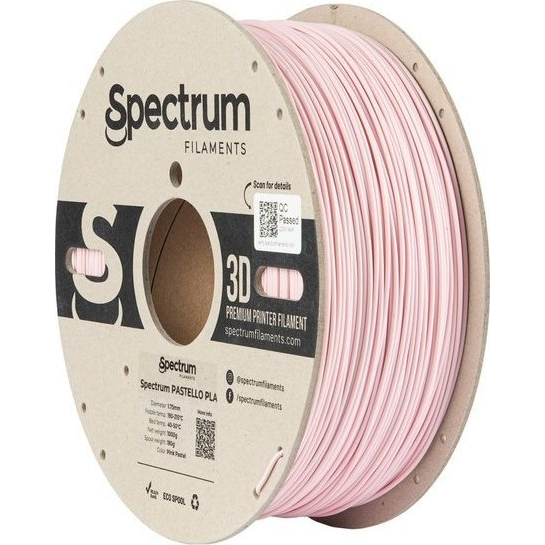 Spectrum Filaments 80709 Pastello PLA 3D nyomtatószál PLA műanyag Matt 1.75 mm 1000 g pink pastel, Rózsaszín, Pasztell 1 db (SPC-24241)