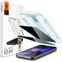 Комплект от 2 стъкла за поверителност Spigen Glas.tr EZ Fit Privacy 2-Pack, съвместими с Google Pixel 9 / 9 Pro, прозрачни