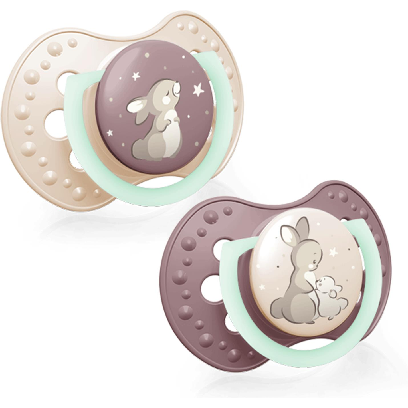 LOVI Night&Day szilikon dinamikus cumizó 0-3m kislány, 2 db (5901691874442)