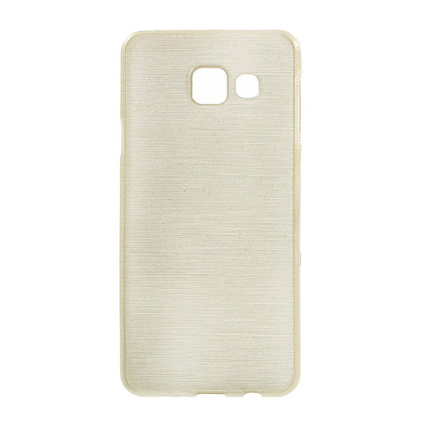 Szilikon telefonvédő (szálcsiszolt minta) ARANY [Samsung Galaxy A3 (2016) SM-A310F]