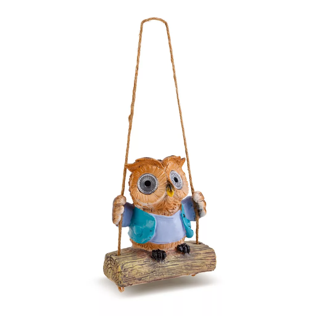 Garden of Eden 11428E Napelemes kerti lámpa 10 x 6,5 x 19 cm - Bagoly (11428E)