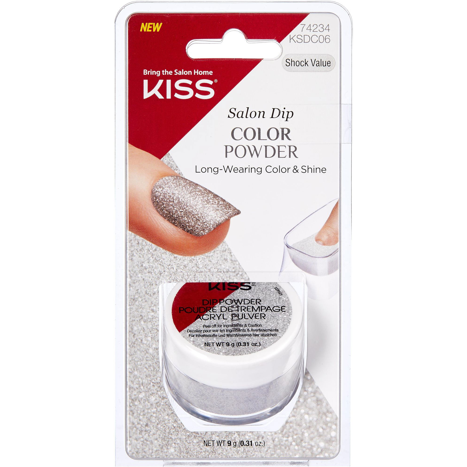 KISS Salon Dip Color Powder -Shock Value (731509742343)