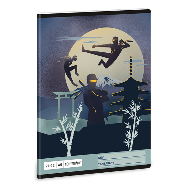 Ars Una Ninjas in the dark 25 (5457) A5 27-32 kockás füzet (53634573)