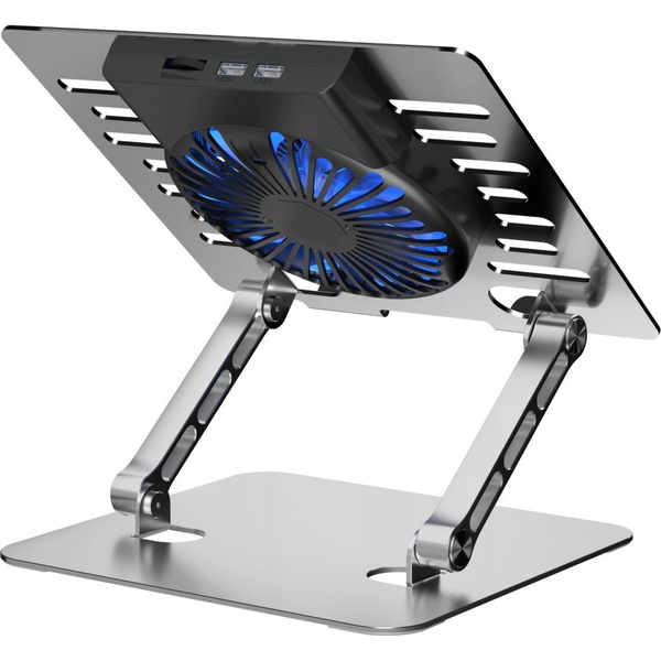 Art ART P12 laptop stand aluminum 13/24/23 cm adjustable height+angle+vent+LED