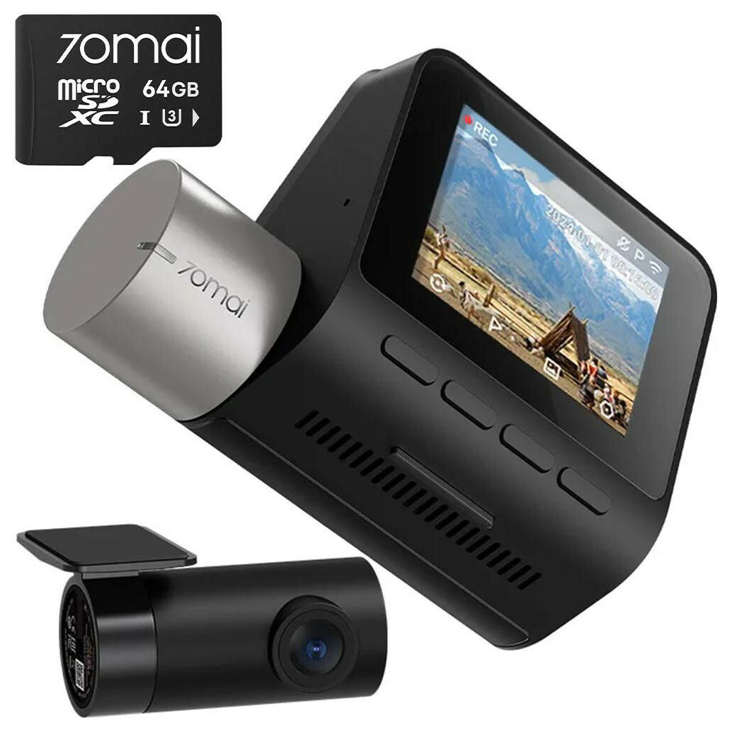 70mai Dash Cam A510 Menetrögzítő Kamera + RC11 Hátsó Kamera + 70mai 64GB MicroSD kártya (70MAI A510 SET+64GB)