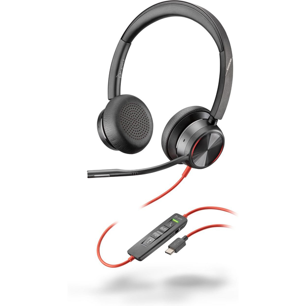 HP Poly Blackwire 8225 USB-C Headset Auricolare Cablato A Padiglione Ufficio USB tipo-C Nero