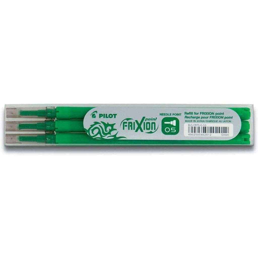 Pilot Frixion Point 0,5mm 3db-os zöld rollertoll betét (BLS-FRP5-G-S3) (BLS-FRP5-G-S3)