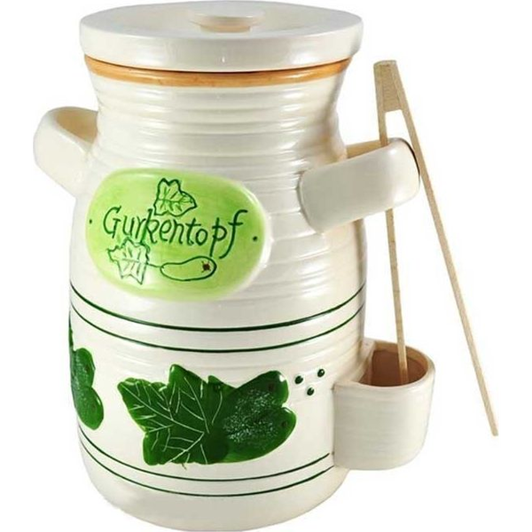 Alpenburg SŁÓJ CERAMICZNY DO OGÓRKÓW 2L+ SZCZYPCE