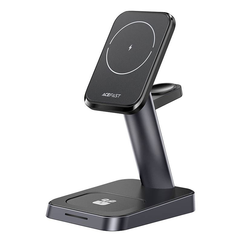 ACEFAST E3 3-in-1 MagSafe vezeték nélküli töltő fekete (E3 black)