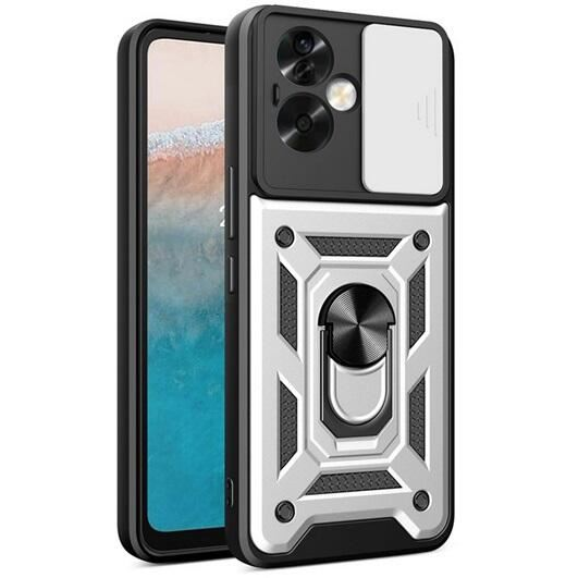 Gigapack Defender Oppo A79 kameravédős tok ezüstszínű-fekete (GP-153694) (GP-153694)