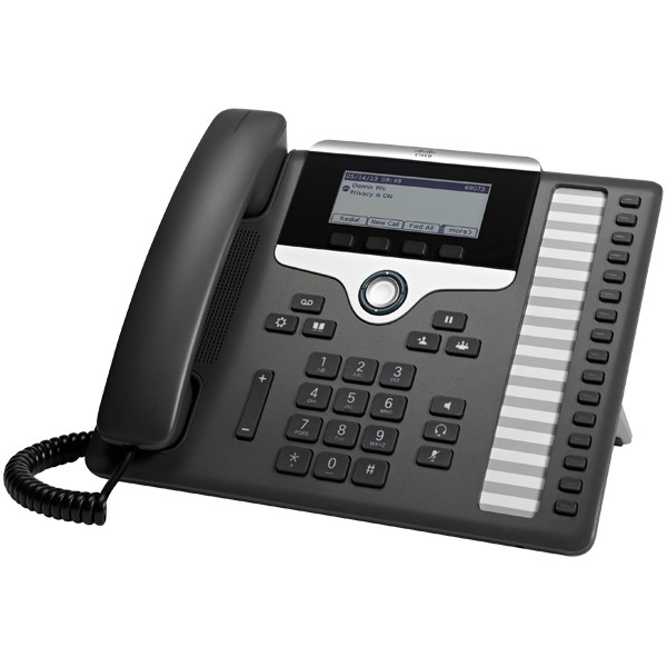 Cisco CP-7861-3PCC-K9= Rendszertelefon, VoIP LC kijelző Antracit