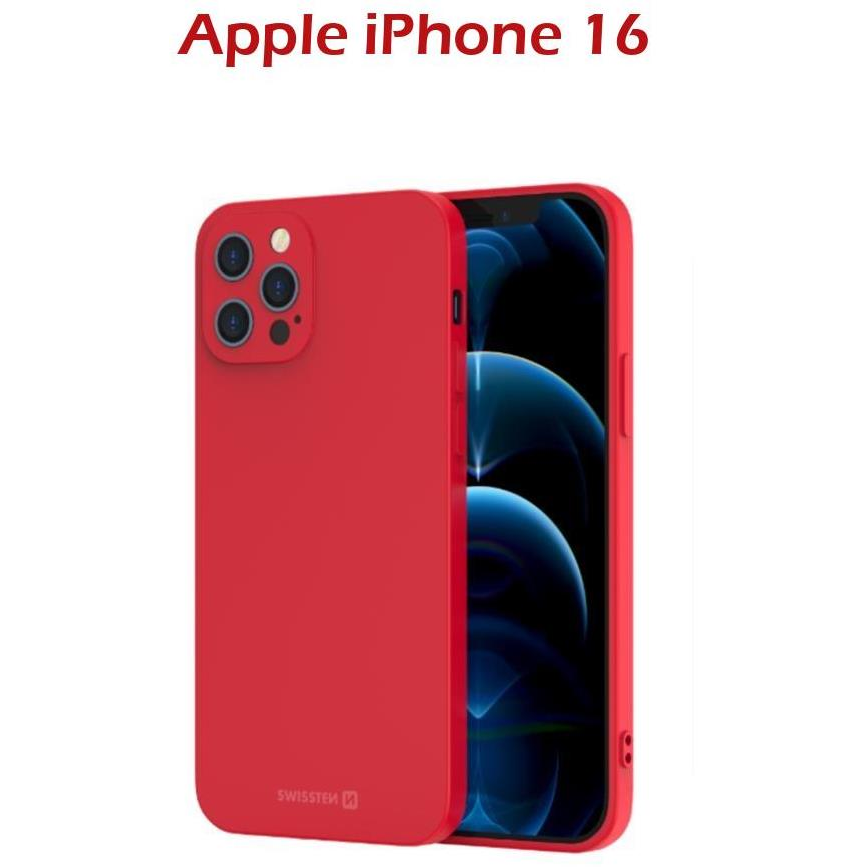 Swissten Soft Joy Apple iPhone 16 piros tok (34500385)
