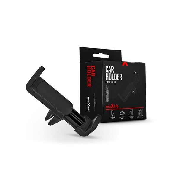 Maxlife TF-0069 univerzális szellőzőrácsba illeszthető autós telefontartó fekete (TF-0069)