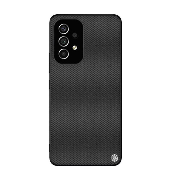 NILLKIN TEXTURED műanyag telefonvédő (érdes felület, közepesen ütésálló, szilikon keret, 3D minta) FEKETE [Samsung Galaxy A53 (SM-A536) 5G] (5996591129068)