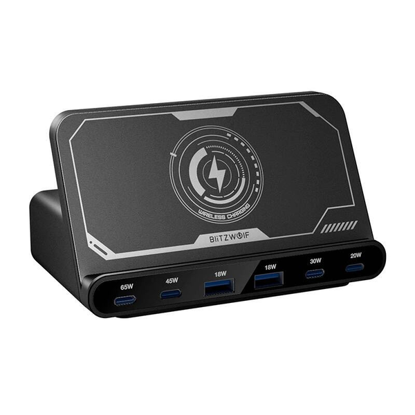 Blitzwolf BW-S27 hálózati töltőadapter 2x USB-A + 4x USB-C fekete