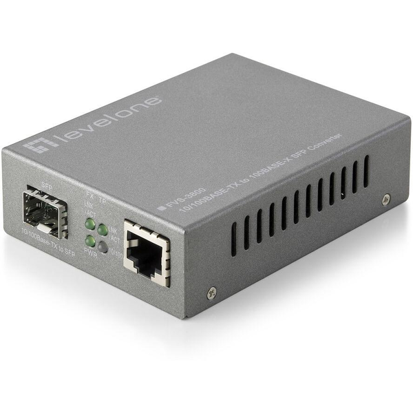 LevelOne FVS-3800 netwerk media converter 100 Mbit/s Grijs