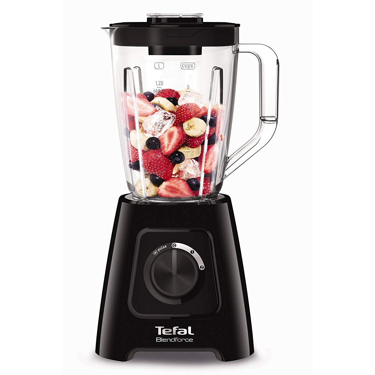 Tefal BlendForce II BL4208 turmixgép 1,25 L Asztali mixer 600 W Fekete (BL420838)