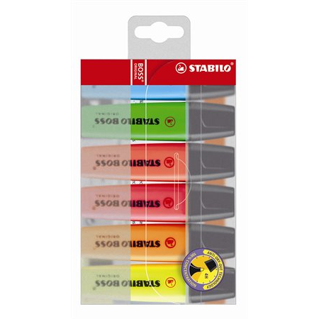 STABILO BOSS ORIGINAL szövegkiemelő 6 dB Vésőhegyű Multi (70/6)