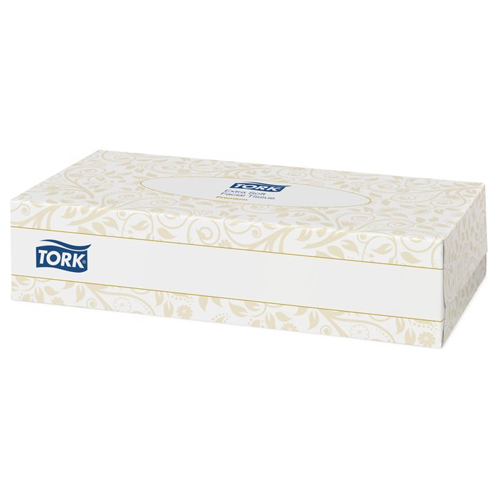 Tork Premium 2 rétegű Kozmetikai Kendő - fehér (100 db) (140280)