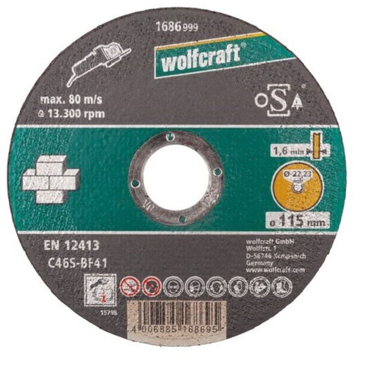 WOLFCRAFT - Kővágó tárcsa 115mm (4006885168695)