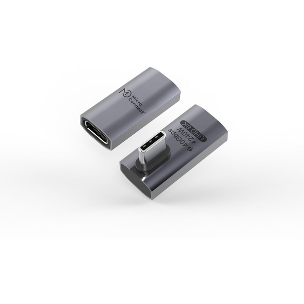 MicroConnect Premium USB4 Gen 3x2 USB-C angeled straight adapter - Adapter (USB4-CCFAS-240W)