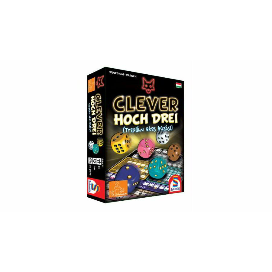 Schmidt Spiele Clever hoch Drei társasjáték - Triplán okos húzás Schmidt Spiele Clever hoch Drei társasjáték - Triplán okos húzás