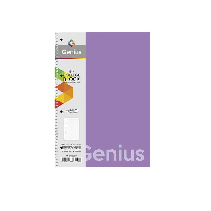 Shkolyaryk Genius 80 lapos A4 kockás spirálfüzet többféle (A4-080-6803K)