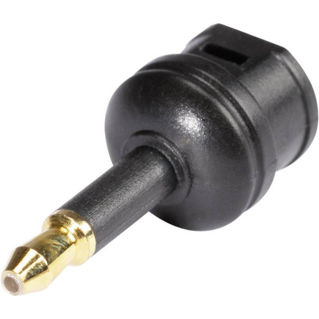Hicon Digitális optikai audio adapter, 1x 3,5 mm-es optikai dugó - 1x Toslink aljzat, fekete, (POF-711) (POF-711)