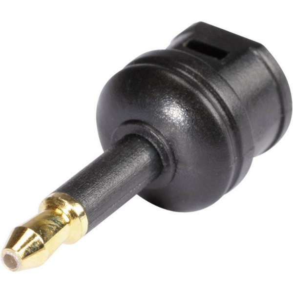 Hicon Digitális optikai audio adapter, 1x 3,5 mm-es optikai dugó - 1x Toslink aljzat, fekete,  (POF-711)