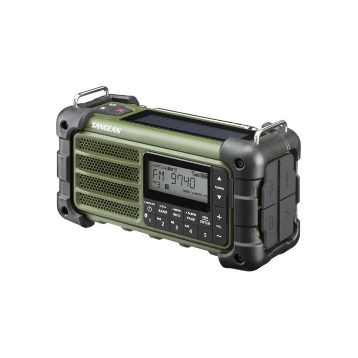 Sangean MMR-99 FM / AM / Bluetooth napelemes vészhelyzet rádió zöld (MMR-99 Forest Green)