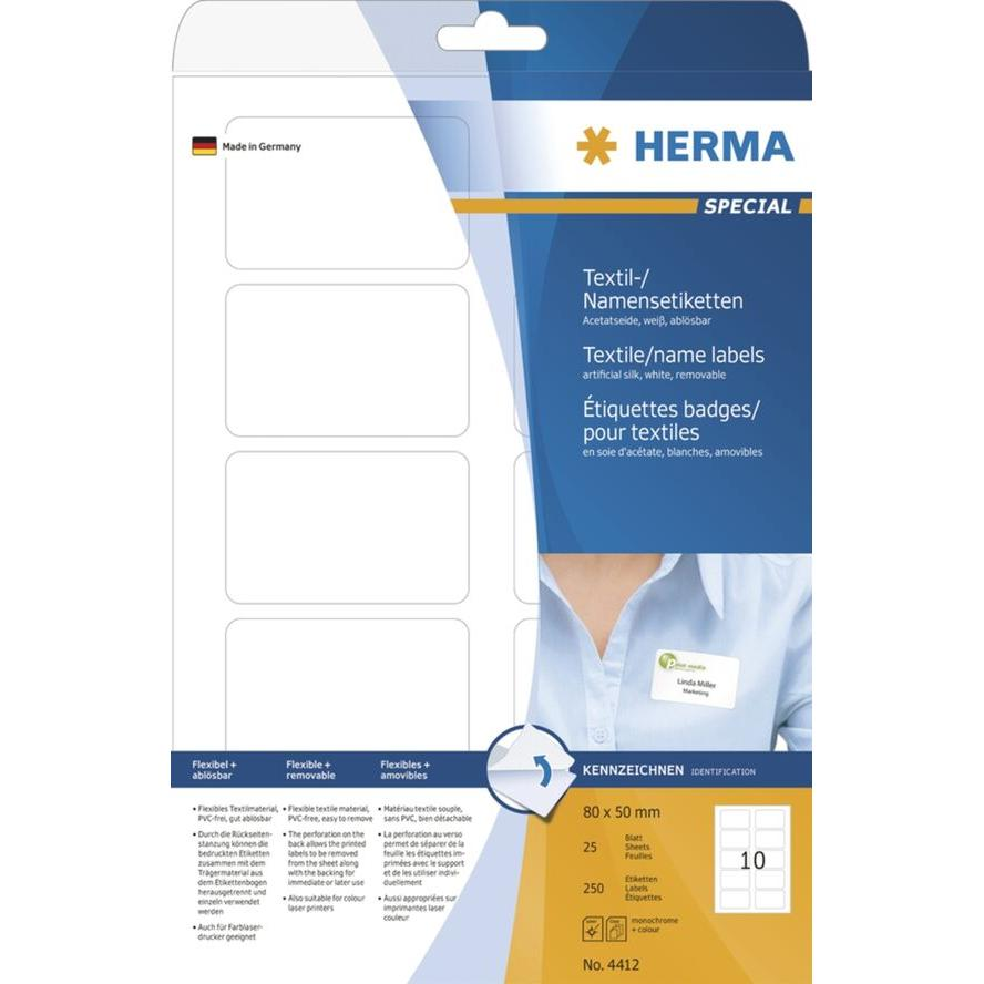 Herma 80x50 mm Címke lézer nyomtatóhoz (250 címke / csomag) (4412)
