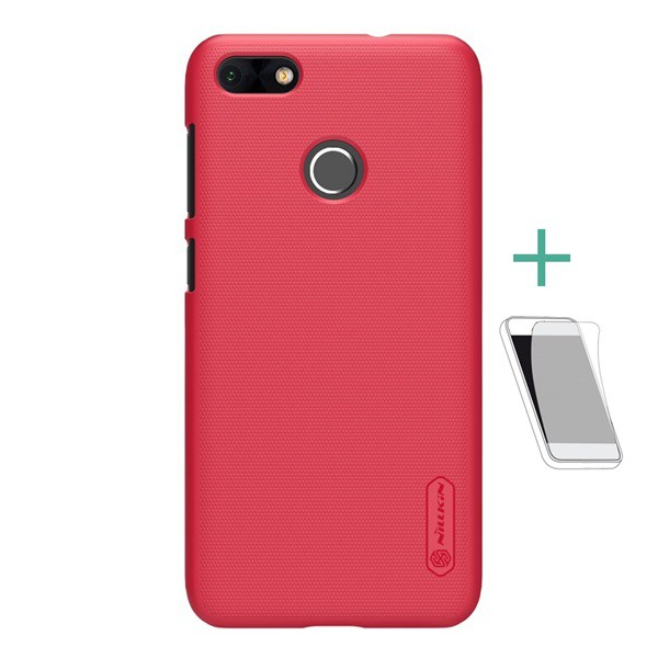 NILLKIN SUPER FROSTED műanyag telefonvédő (gumírozott, érdes felület + képernyővédő fólia) PIROS [Huawei P9 Lite Mini] (5996457722440)