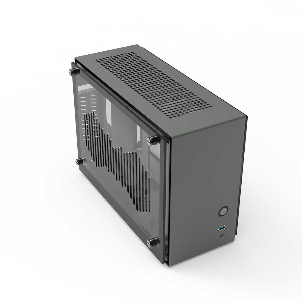 Zalman M2 mini_Gray táp nélküli ablakos Mini-ITX ház szürke (M2 mini_Gray)