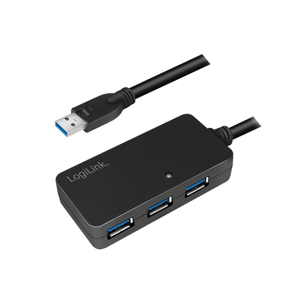 LogiLink UA0262 hub di interfaccia USB 3.2 Gen 1 (3.1 Gen 1) Type-A 5000 Mbit/s Nero