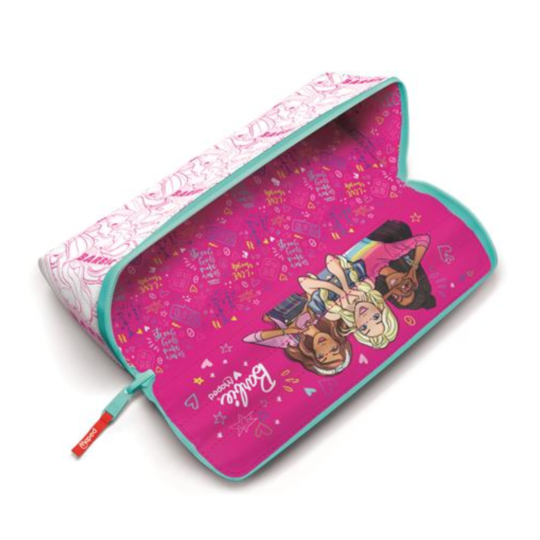 Maped Barbie Open XXL háromszög alakú kifordítható Tolltartó - Rózsaszín (931915)