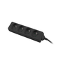 Prelungitor pentru UPS, lungime 1 m, 4 prize cu soclu CEE 7/5 , Lanberg 41950, IEC 320 C14, 2500 W, negru